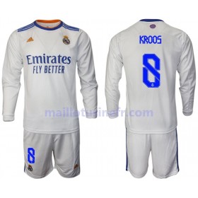 Maillot de Foot Real Madrid Kroos 8 Domicile 2021-22 Manches Longues - Enfant